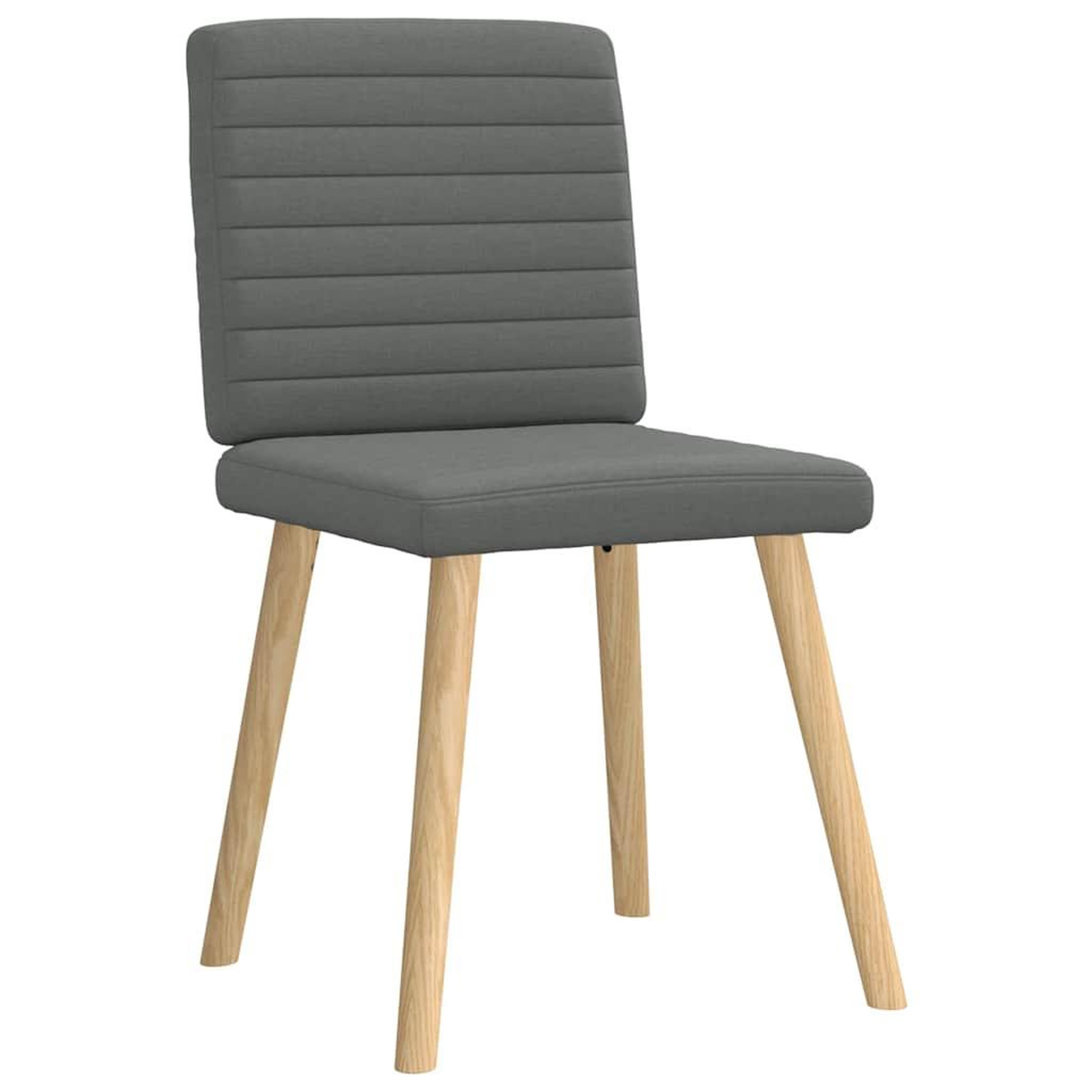 Voir la diapositive 3 : VIDAXL Chaises a manger lot de 4 gris fonce tissu