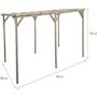 Voir la diapositive 3 : Habitat et Jardin Carport voiture en bois  Solar II  3 x 5 x 2.4