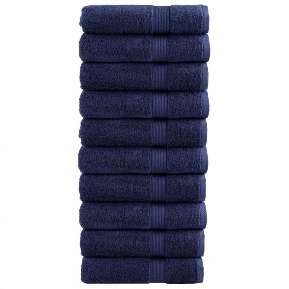 VIDAXL Essuie mains de qualité supérieure SOLUND 10 pcs bleu marine