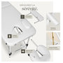 Voir la diapositive 3 : tectake Table de massage portable pliante à 3 zones largeur 60 cm et rembourrage de 5 cm blanc