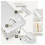 Voir la diapositive 3 : tectake Table de massage portable pliante à 3 zones largeur 60 cm et rembourrage de 5 cm blanc