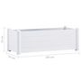 Voir la diapositive 6 : VIDAXL Lit sureleve de jardin PP Blanc 100x43x35 cm
