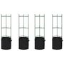 Voir la diapositive 2 : VIDAXL Cages a tomates avec sacs a plantes 4 pcs 116 cm acier et PP