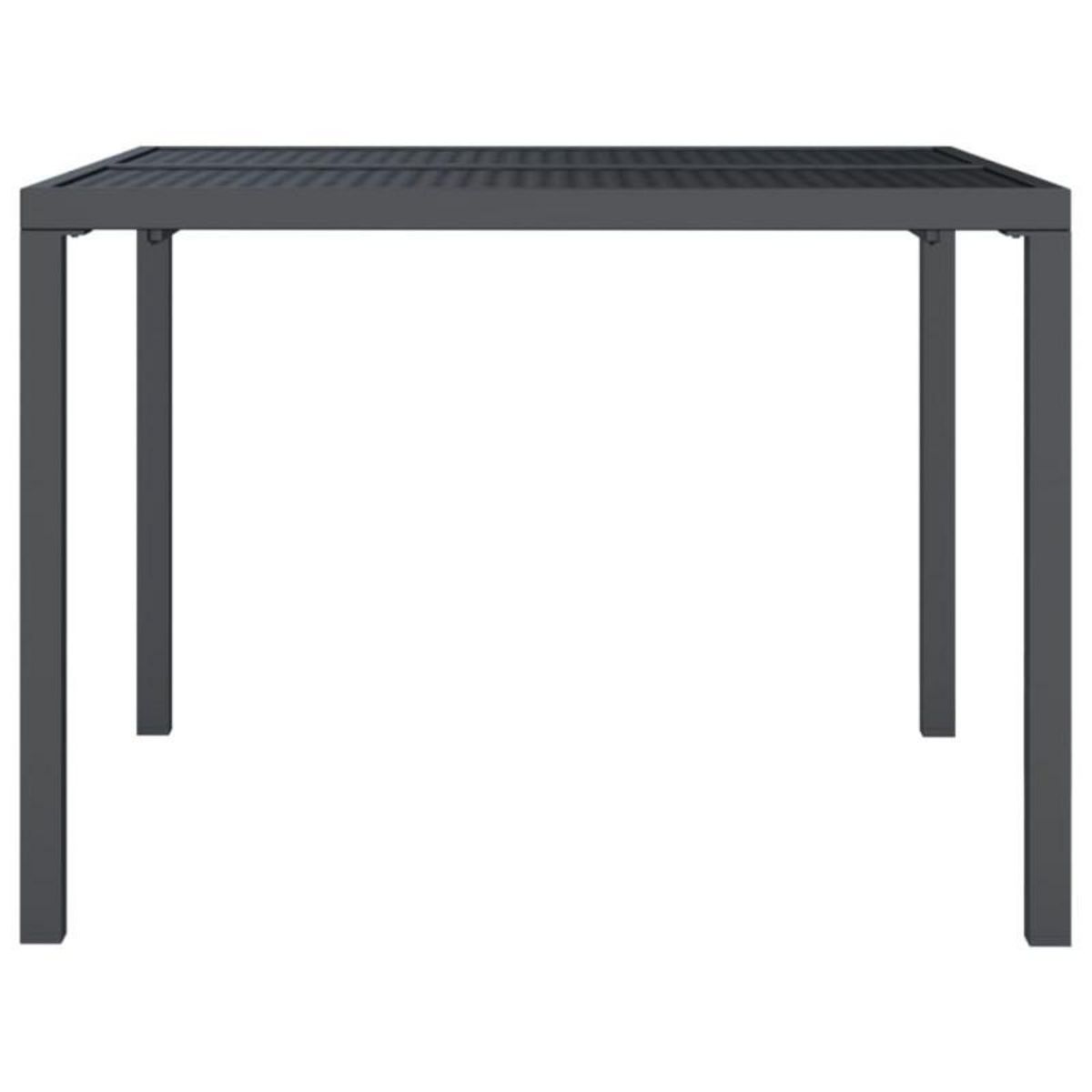 VIDAXL Table de jardin anthracite 100x100x72 cm acier