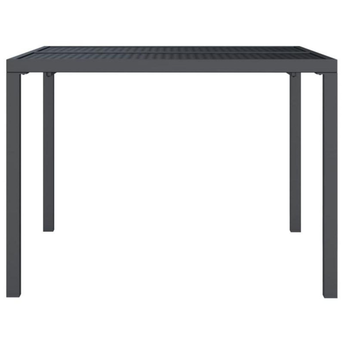 VIDAXL Table de jardin anthracite 100x100x72 cm acier