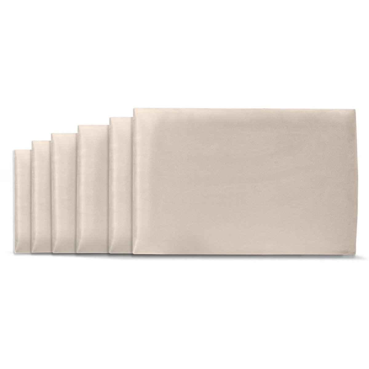 ID MARKET Lot de 6 panneaux muraux pour tête de lit YUMA 180 cm en tissu effet suédé beige