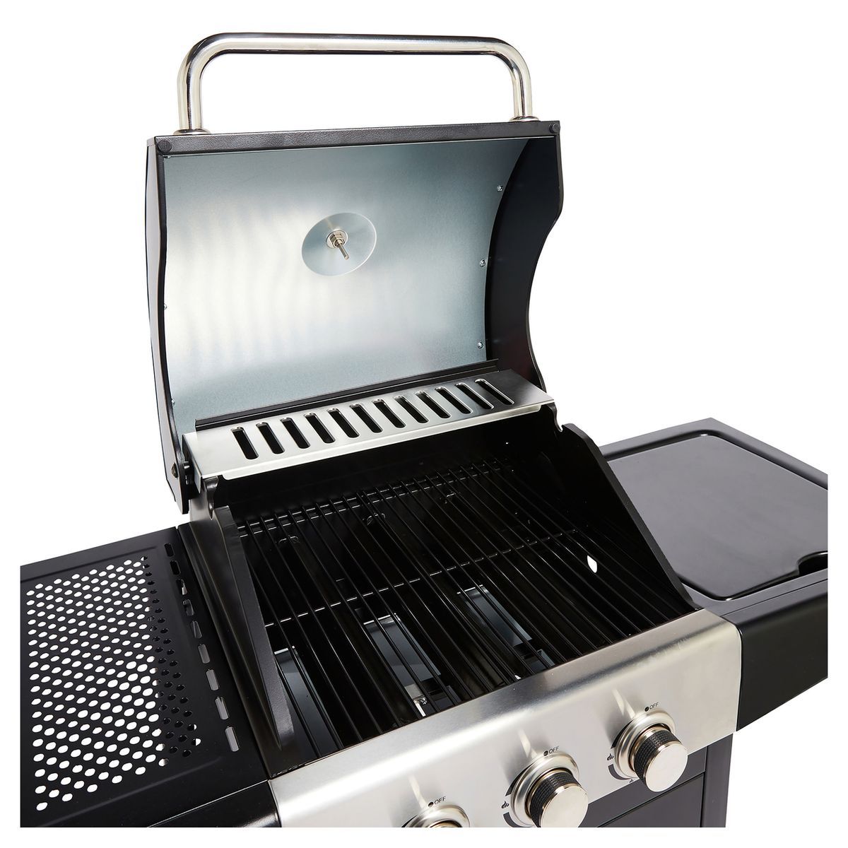 GARDENSTAR Barbecue à gaz en acier 3 brûleurs + 1 latéral MISTRA