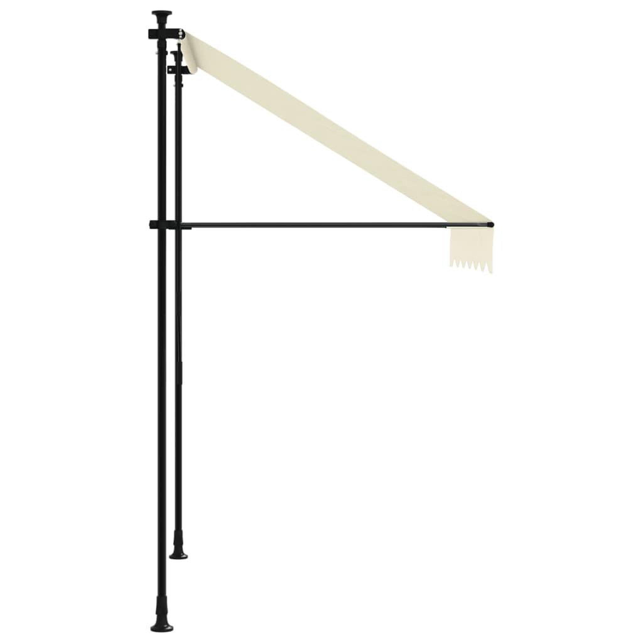 Voir la diapositive 4 : VIDAXL Auvent retractable creme 150x150 m tissu et acier