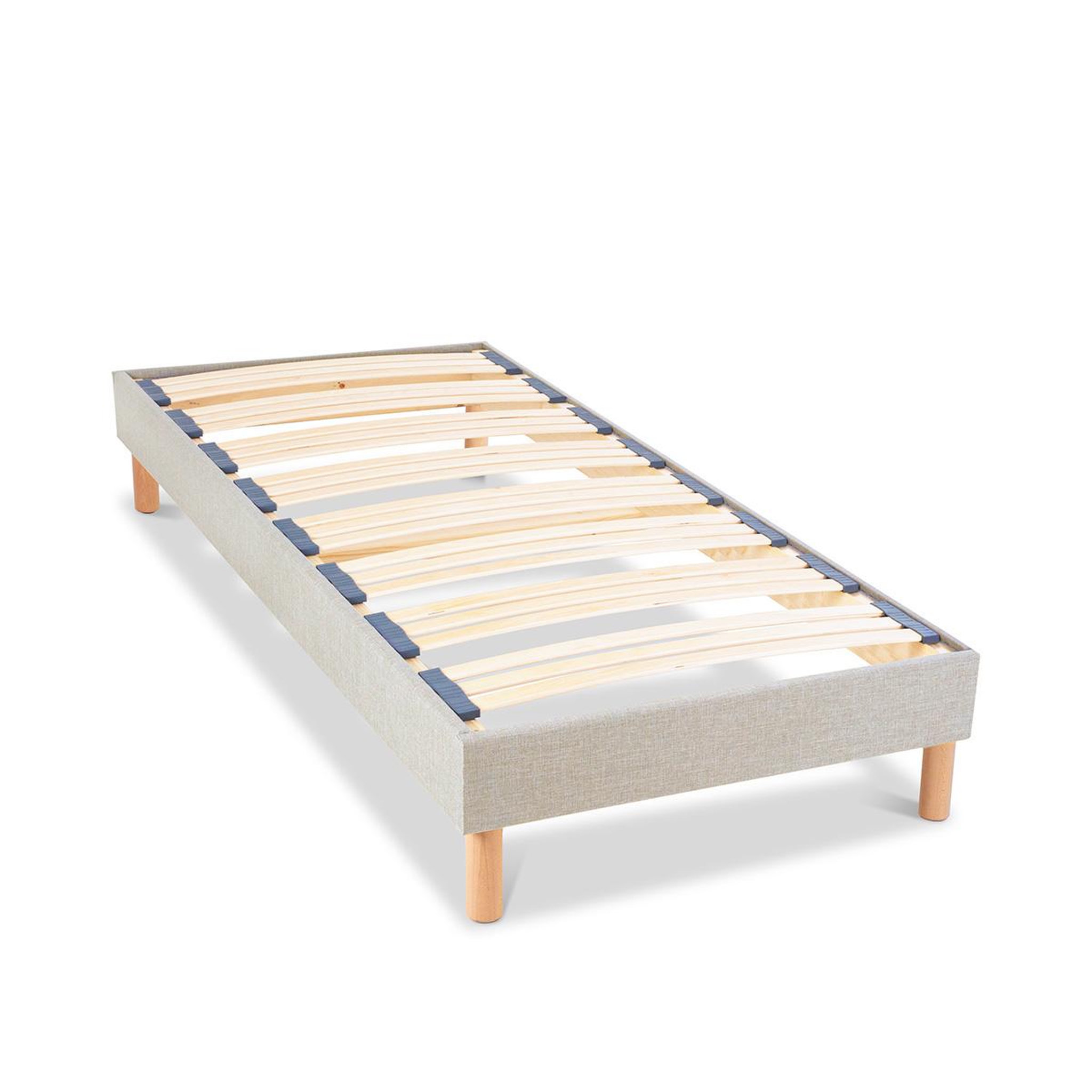 Voir la diapositive 1 : NUIT DE COTON Nuit de coton | sommier à lattes en bois lino | coloris beige | livré en kit