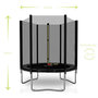 Voir la diapositive 4 : PLAY4FUN Trampoline de Jardin Deluxe ø305cm Noir - avec Filet de sécurité, Tapis de saut, Coussin de protection, Echelle