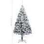 Voir la diapositive 6 : VIDAXL Sapin de Noël artificiel avec neige floquee vert 180 cm PVC