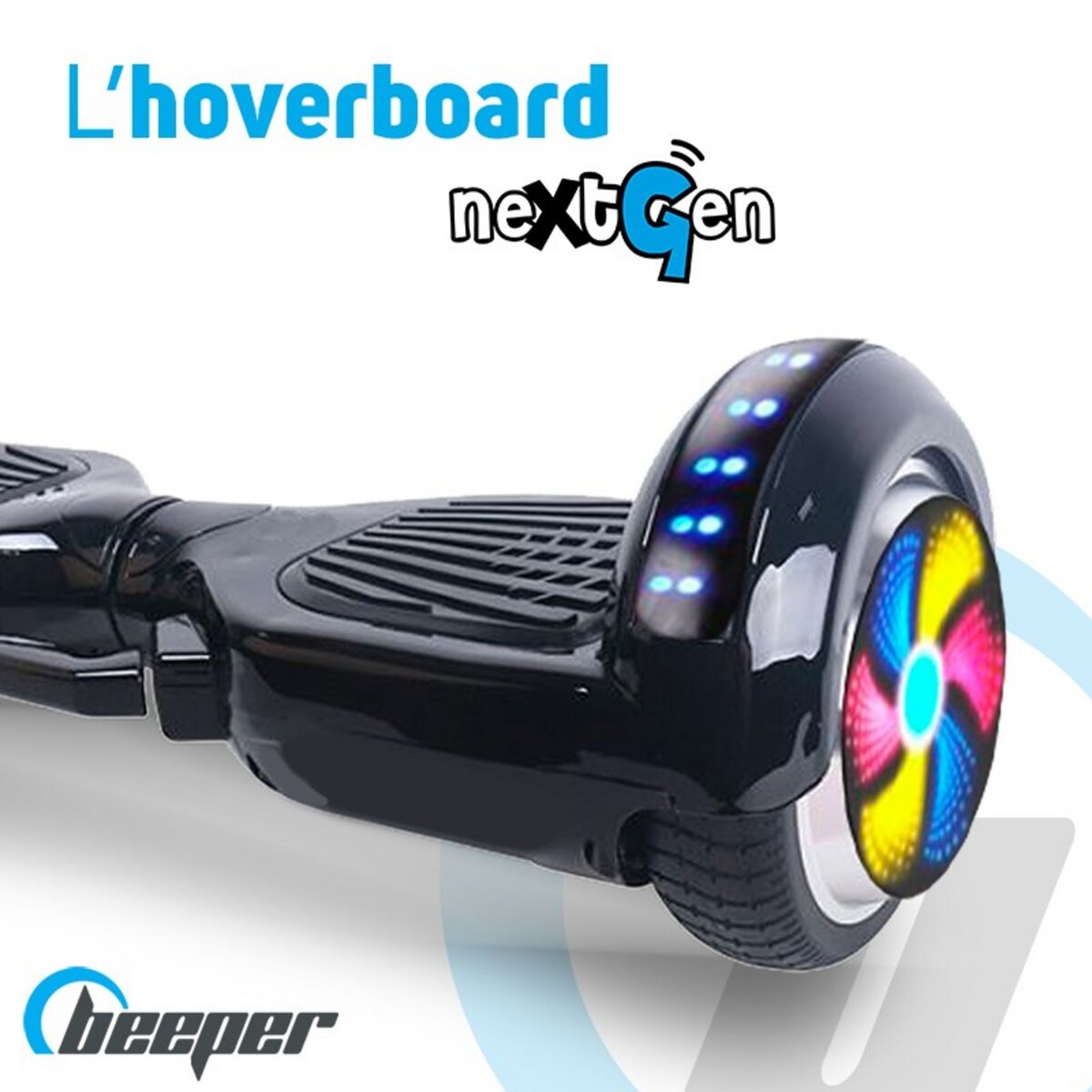 Hoverboard électrique 6,5'' Batterie lithium-ion 4,4 Ah Moteur 2x350W Couleur - Black