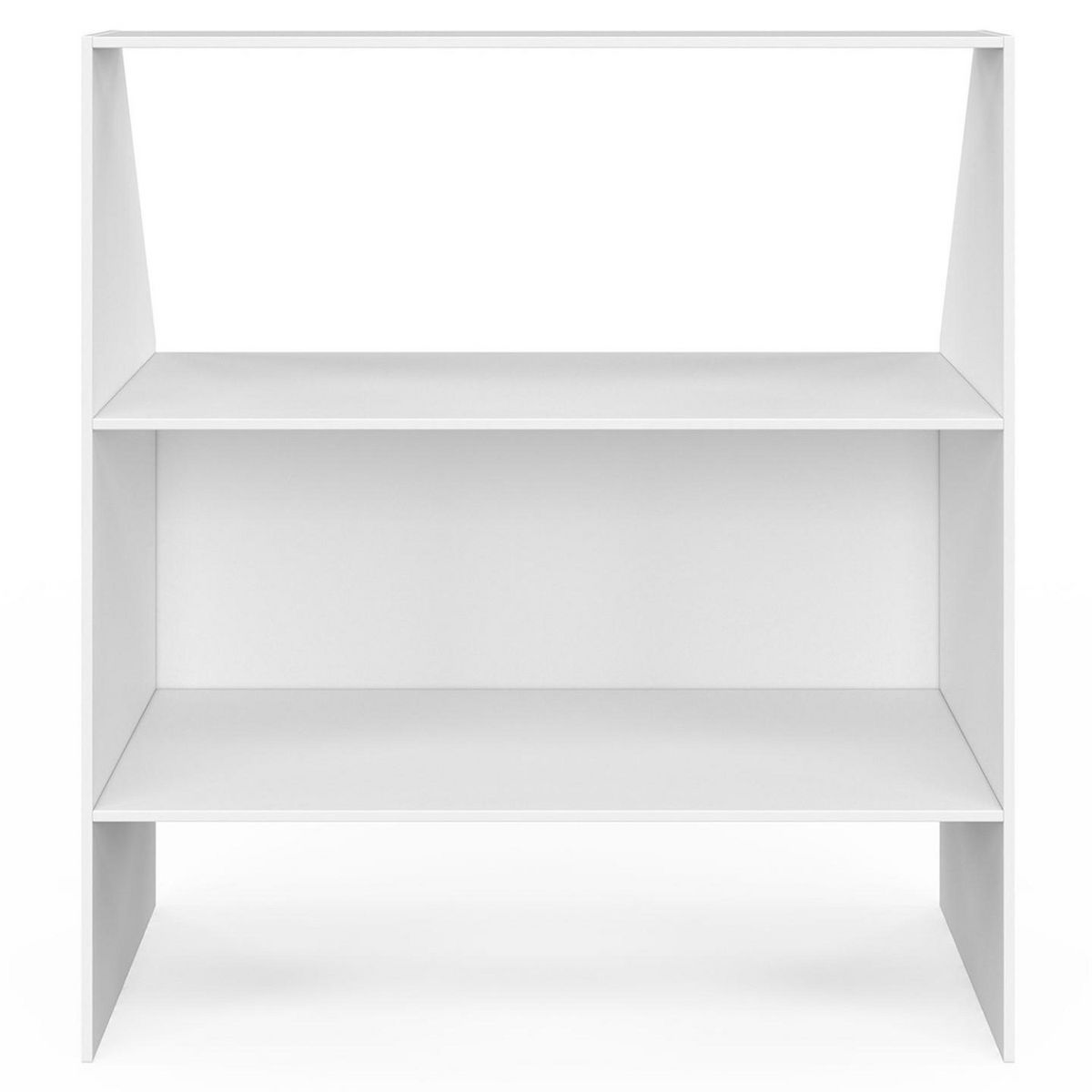 ID MARKET Etagère sous pente 2 niveaux TOMI 100 x 50 x 70/110 cm blanc