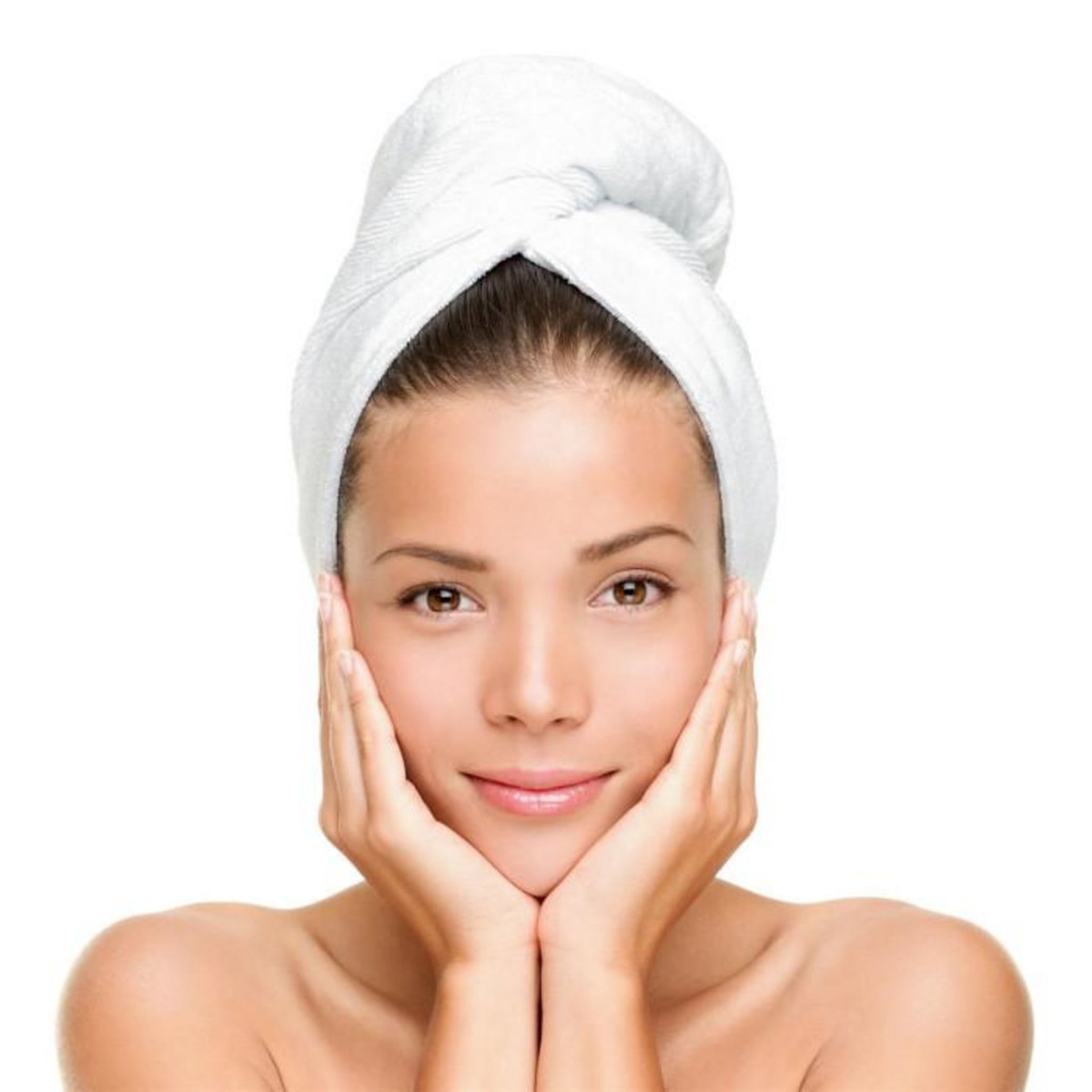 Paris Prix Serviette pour Cheveux  Bambou  22x52cm Blanc