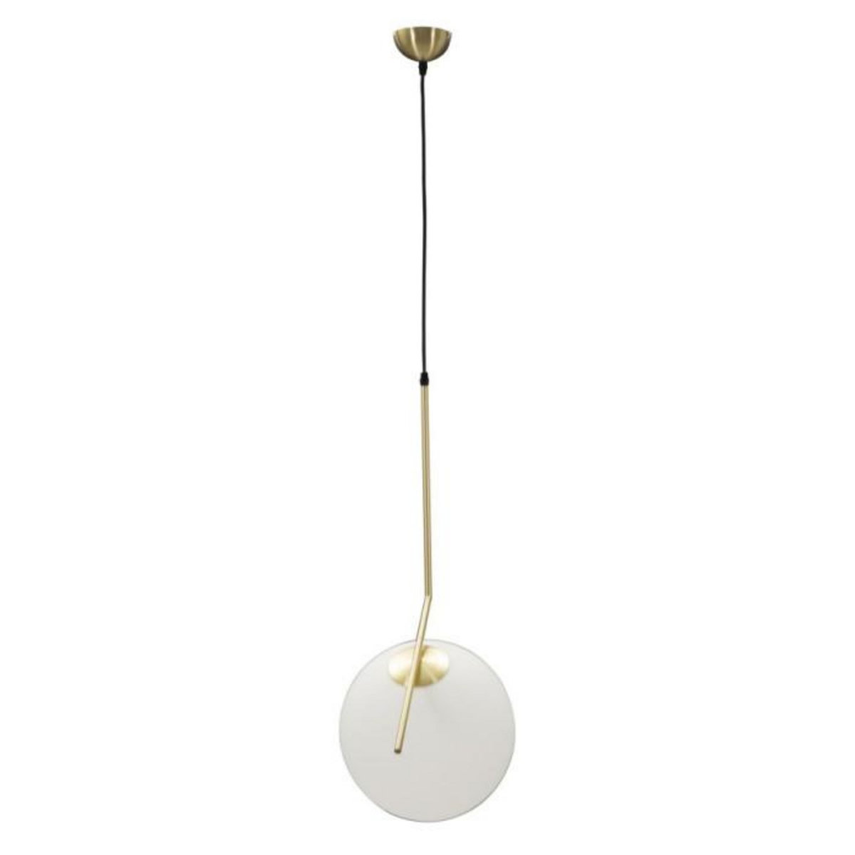 Paris Prix Lampe Suspension Sphère  Glamy  50cm Blanc & Or