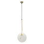 Voir la diapositive 5 : Paris Prix Lampe Suspension Sphère  Glamy  50cm Blanc & Or