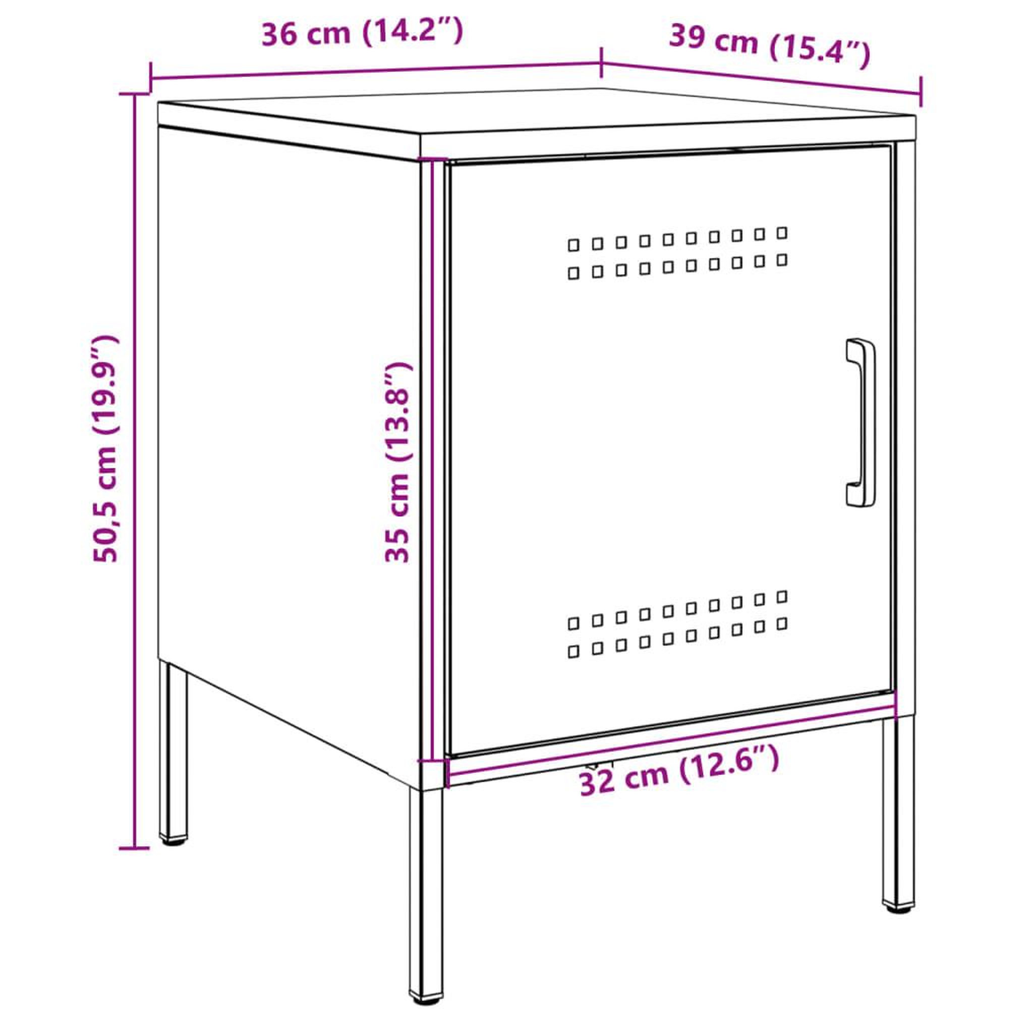 Voir la diapositive 6 : VIDAXL Tables de chevet 2 pcs jaune moutarde 36x39x50,5 cm acier
