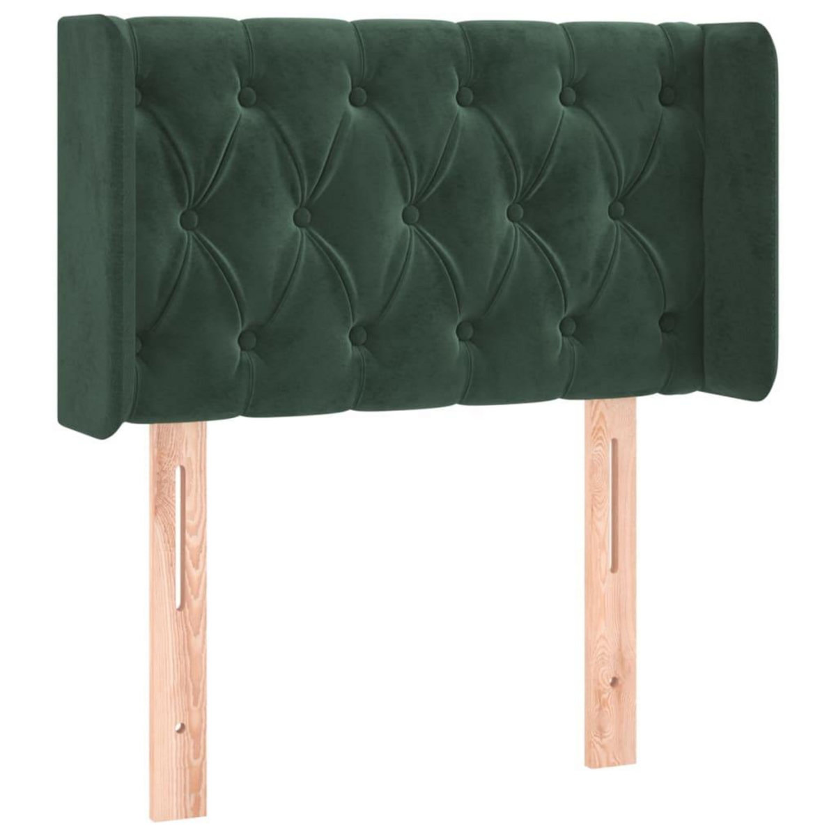 VIDAXL Tete de lit avec oreilles Vert fonce 83x16x78/88 cm Velours