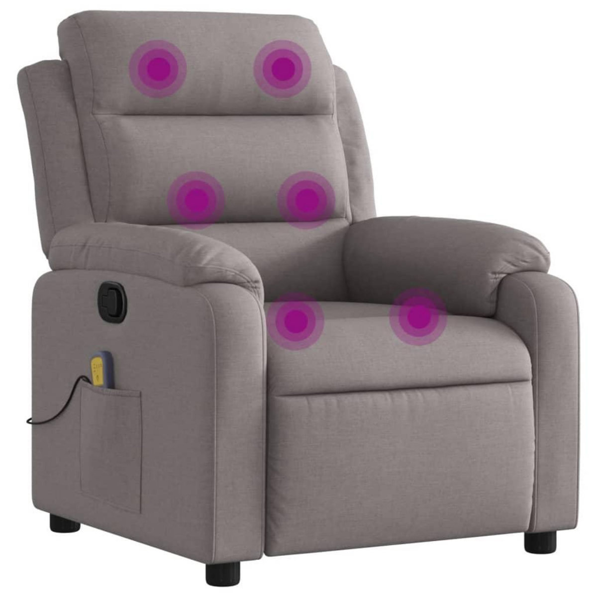 VIDAXL Fauteuil de massage inclinable Taupe Tissu