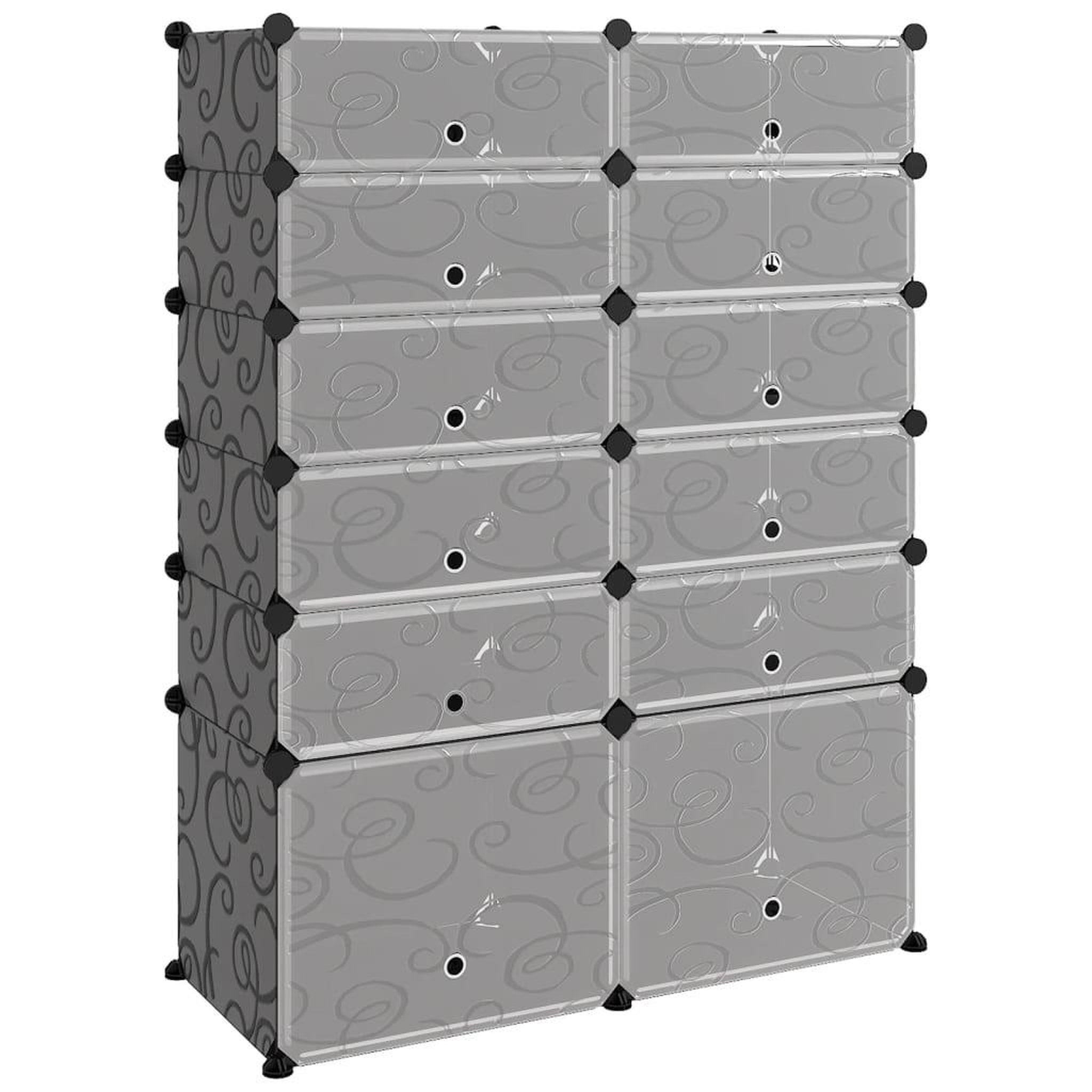 Voir la diapositive 2 : VIDAXL Etagere a chaussures Noir 94x37x125 cm PP