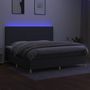Voir la diapositive 4 : VIDAXL Sommier a lattes de lit et matelas et LED Gris fonce 200x200 cm