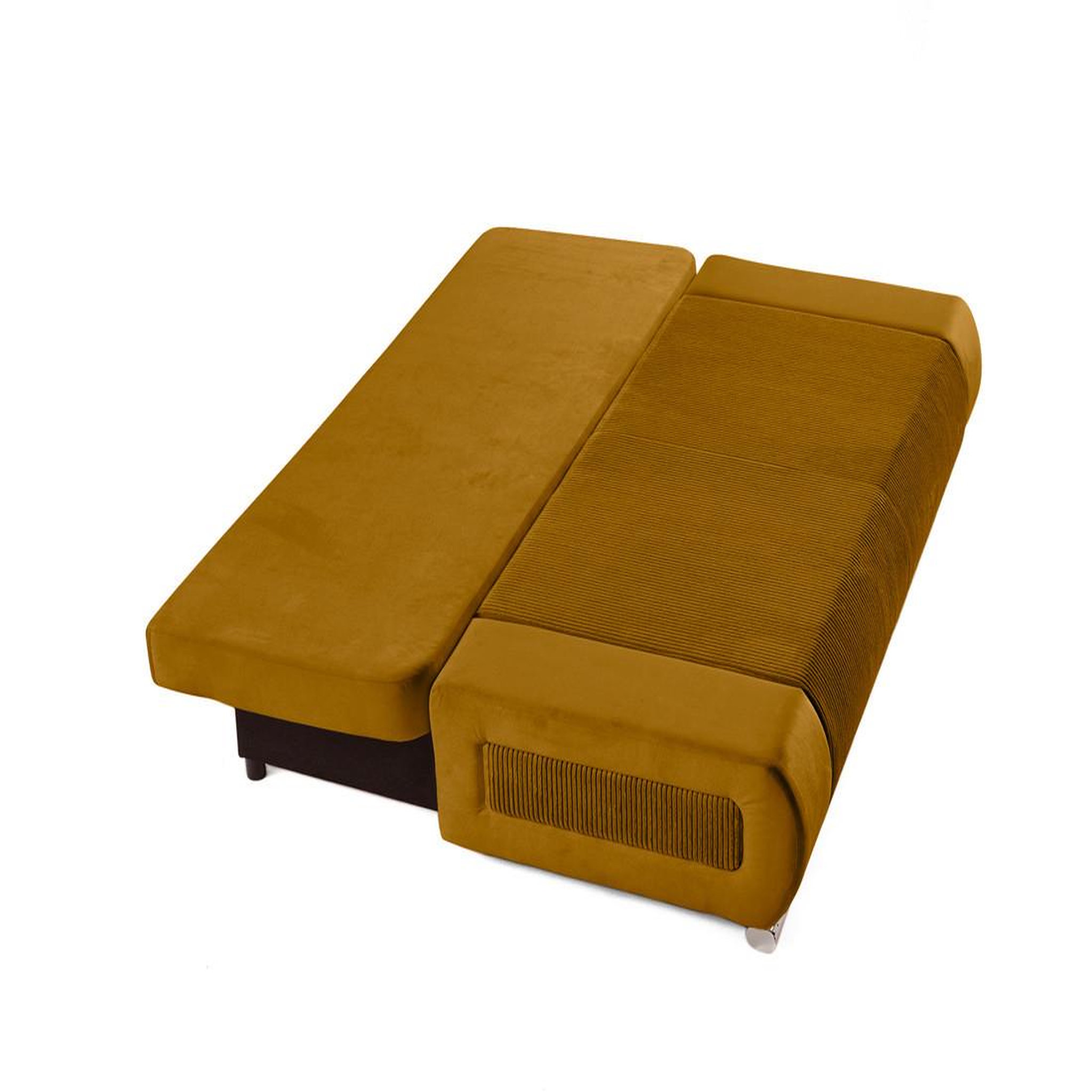 Voir la diapositive 3 : BEST MOBILIER Elio - canapé 3 places convertible - avec coffre - en velours et velours côtelé