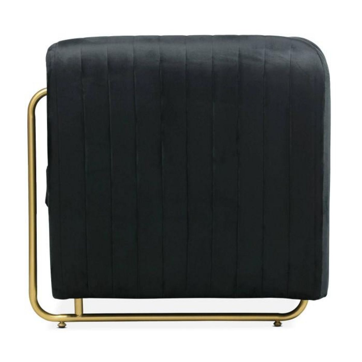 Paris Prix Fauteuil Art Déco en Velours  Wardde  93cm Noir