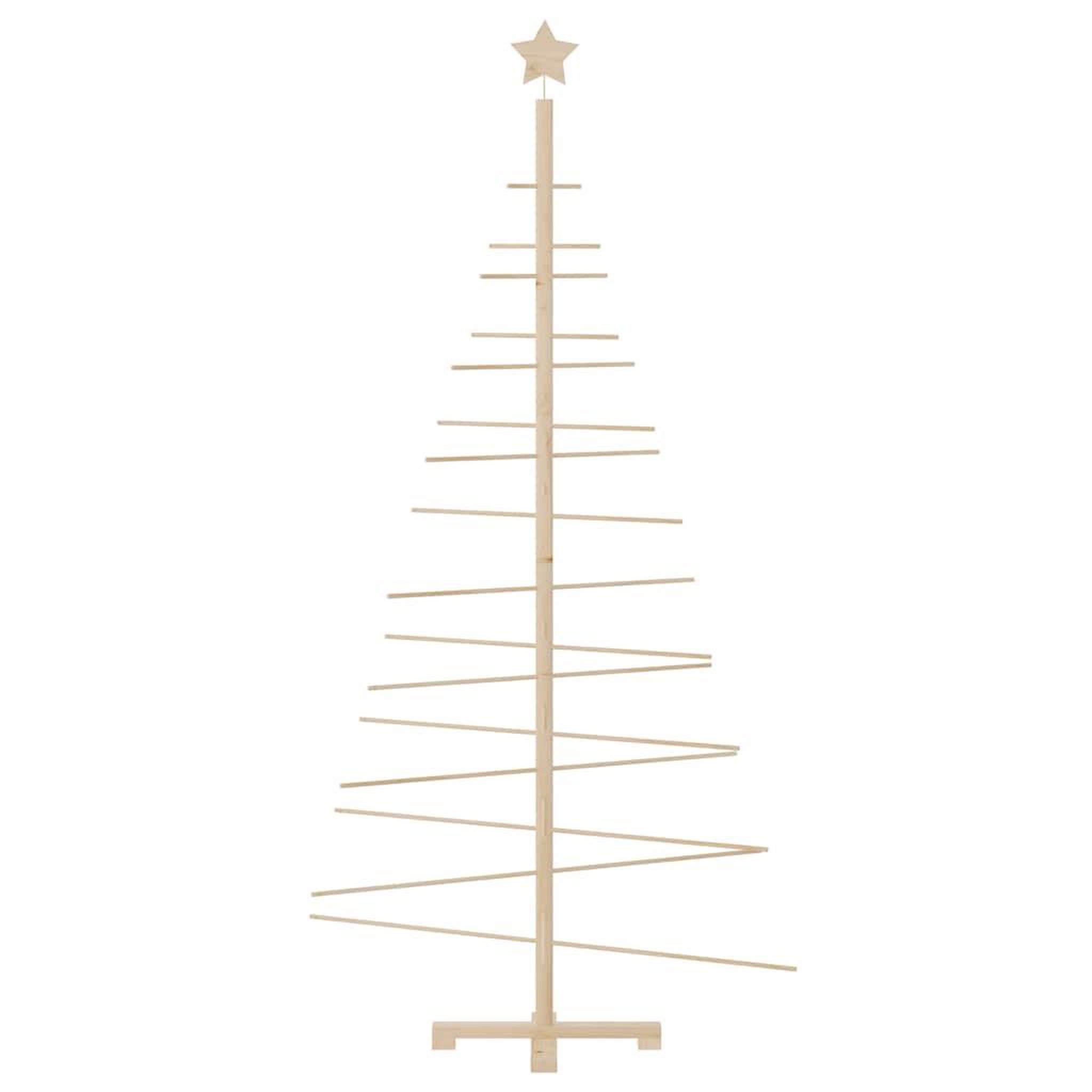 Voir la diapositive 3 : VIDAXL Arbre de Noël en bois pour decoration 180 cm bois massif de pin