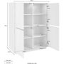 Voir la diapositive 4 : Buffet haut moderne 4 portes 100 cm LUCERA