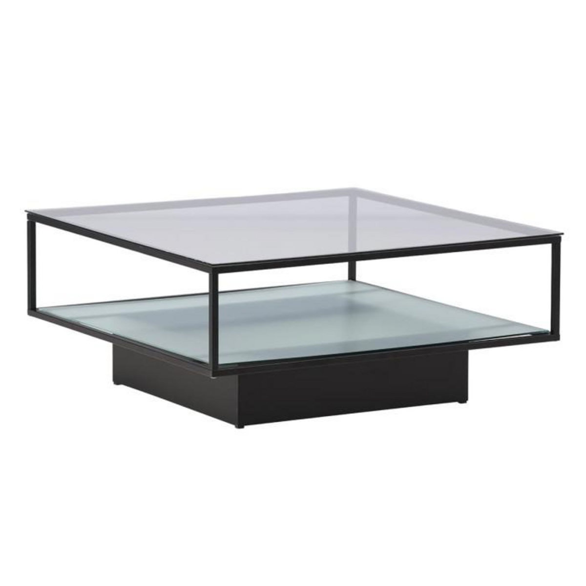 Paris Prix Table Basse Design en Verre  Maglehem  90cm Noir