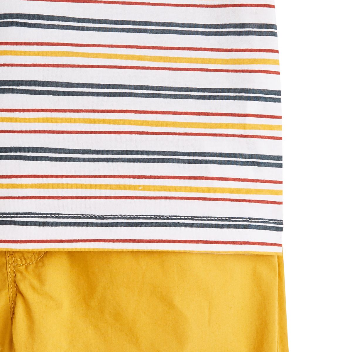 IN EXTENSO Ensemble t-shirt à rayures + bas popeline garçon