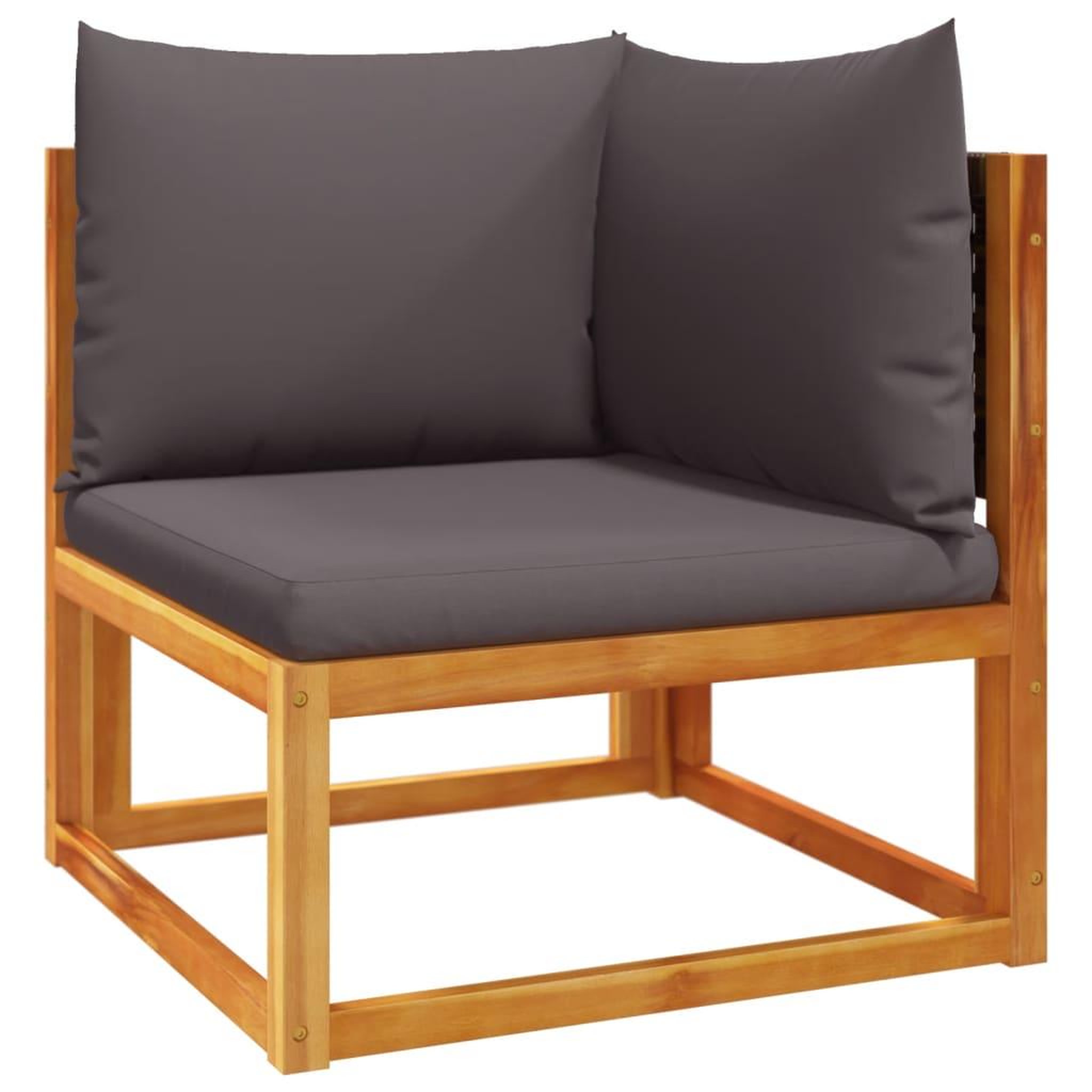 Voir la diapositive 4 : VIDAXL Salon de jardin avec coussins 5 pcs Bois d'acacia solide