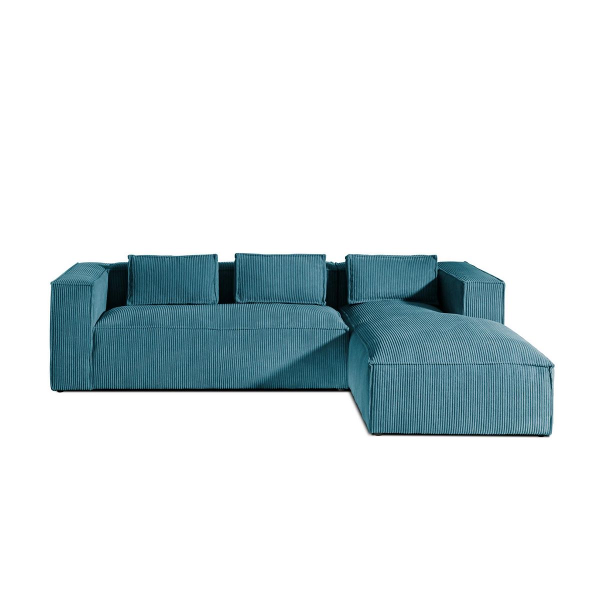 LISA DESIGN Stella - canapé d'angle - en velours côtelé - 4 places -style contemporain - droit