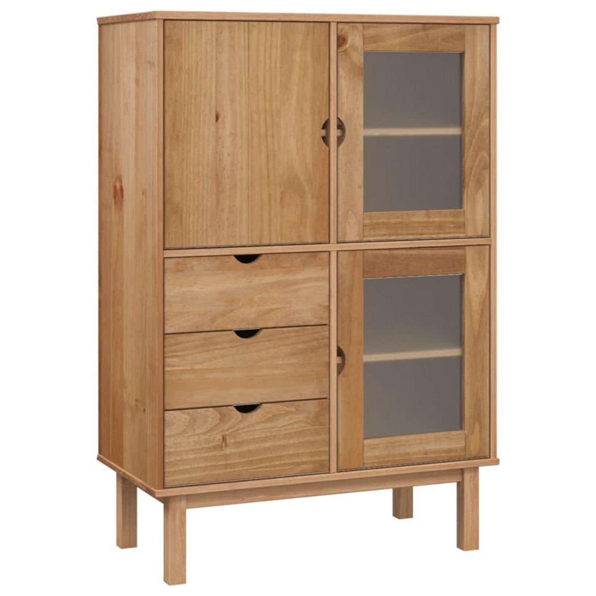 VIDAXL Buffet haut OTTA 85x43x125 cm bois massif de pin
