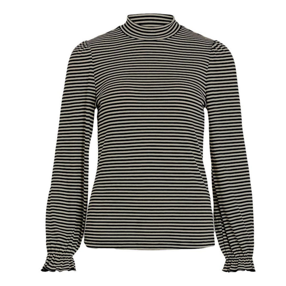 Vila Pull Marron/Noir Femme Vila Visabia