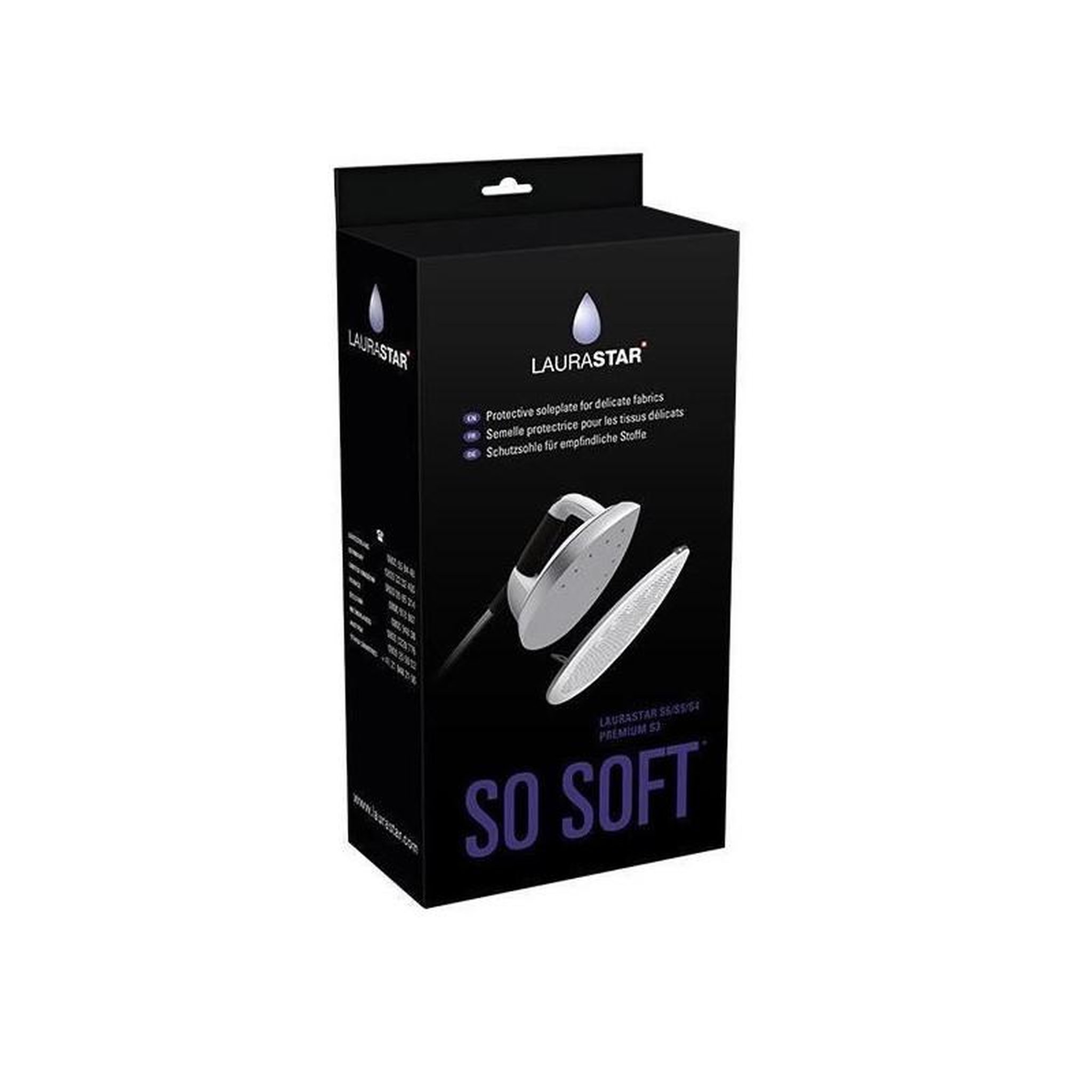 Voir la diapositive 2 : LAURASTAR LAURASTAR Semelle pour fer a repasser Softpressing