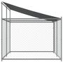 Voir la diapositive 5 : VIDAXL Cage pour chien avec toit et porte gris 4x2x2 m acier galvanise