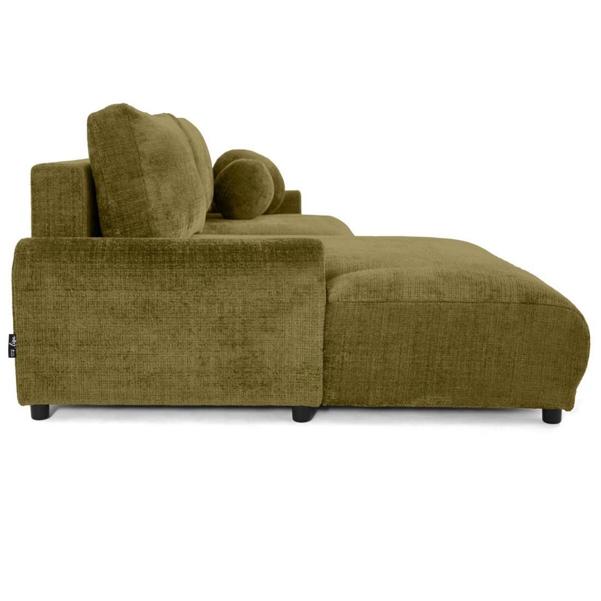 LISA DESIGN Nelly - canapé d'angle gauche 4 places convertible avec coffre en velours texturé