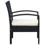 Voir la diapositive 3 : VIDAXL Chaise de jardin avec coussin Resine tressee Noir