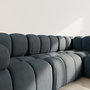 Voir la diapositive 4 : LISA DESIGN Ruby - canapé modulable d'angle droit 5 places en velours texturé