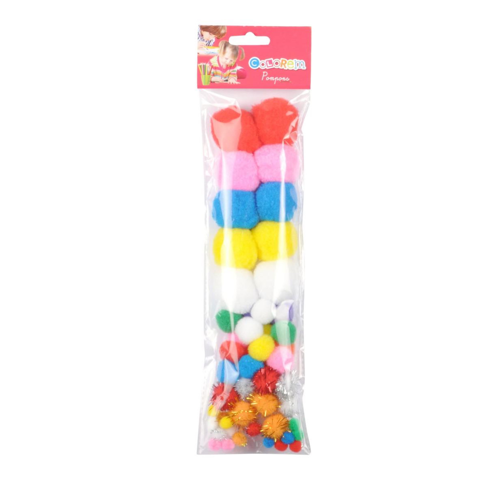 Voir la diapositive 2 : HOMEA Lot de Pompons  Artistique  Multicolore