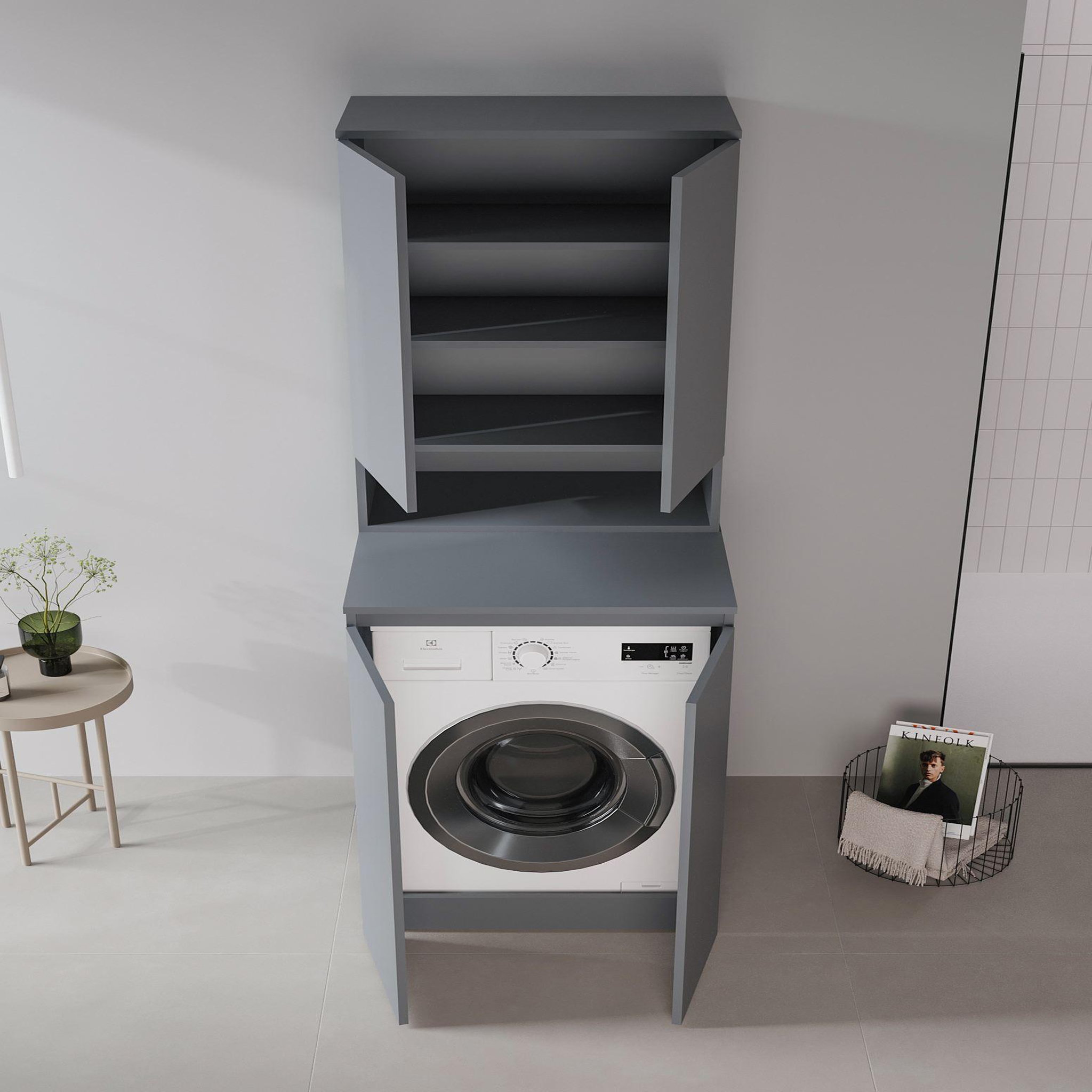 Voir la diapositive 4 : Habitat et Jardin Armoire de Salle de Bain  Bosco Lume 70  - 70 x 36 x 100 cm - Matte Anthracite