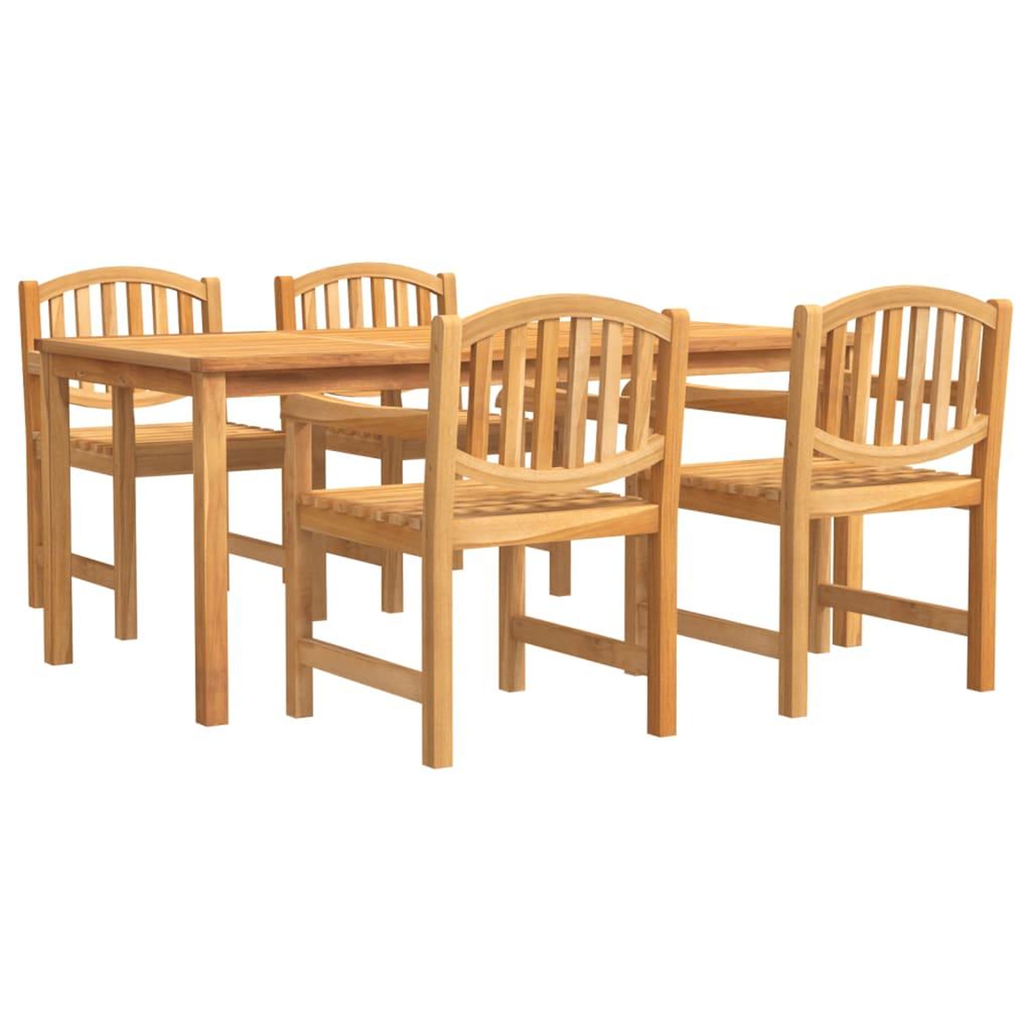 Voir la diapositive 2 : VIDAXL Ensemble a manger de jardin 5pcs Bois de teck massif