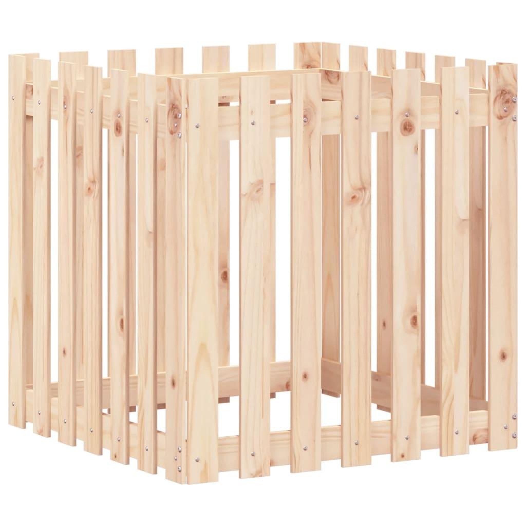 Voir la diapositive 2 : VIDAXL Jardiniere avec design de cloture 70x70x70 cm pin massif
