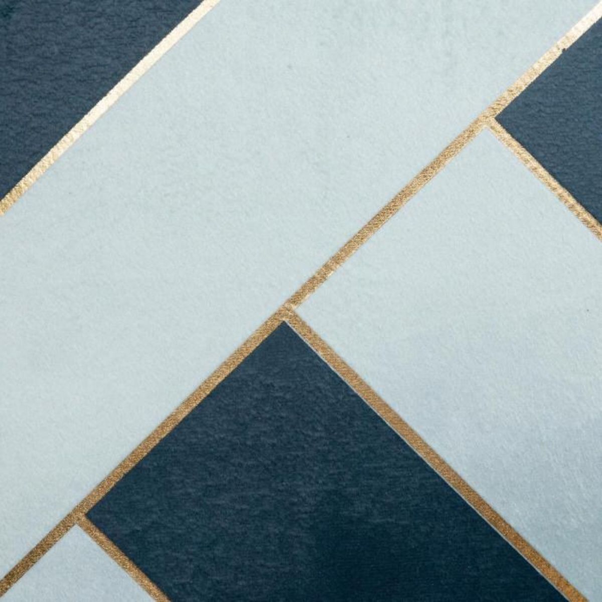 Paris Prix Coussin Déco Rayé en Velours  Nelya  40x40cm Bleu