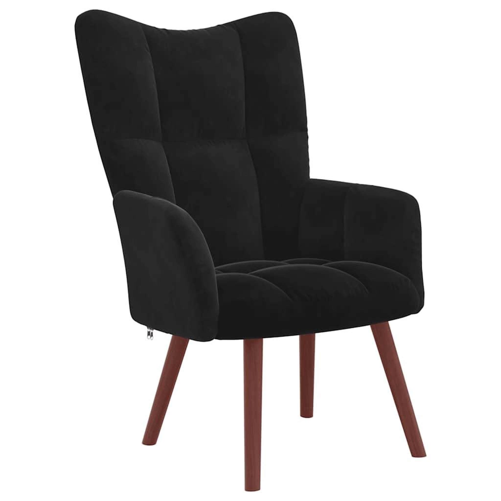 Voir la diapositive 2 : VIDAXL Chaise de relaxation Noir Velours