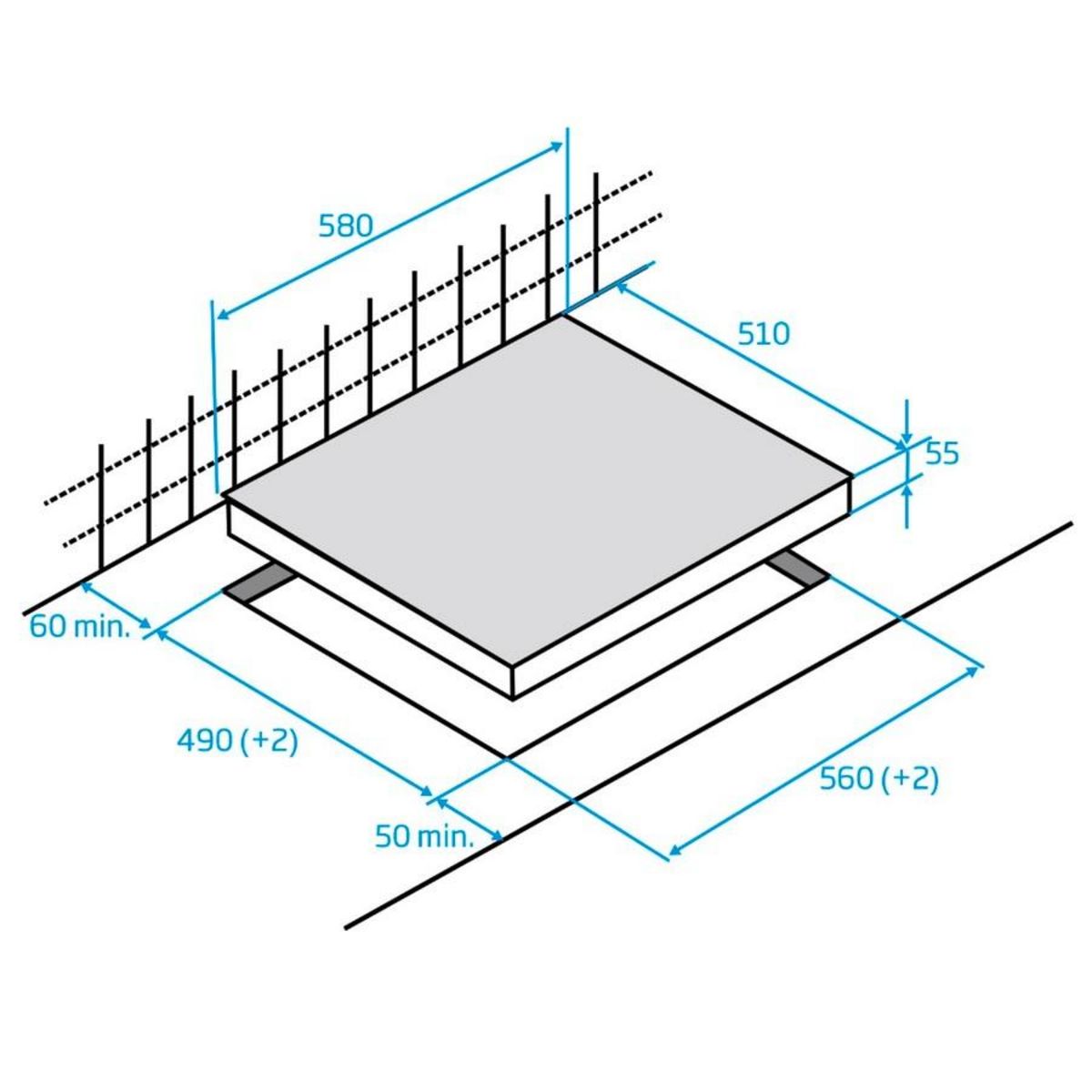 Beko Table de cuisson à induction 60cm 3 feux 7200w noir - HII63200MTB