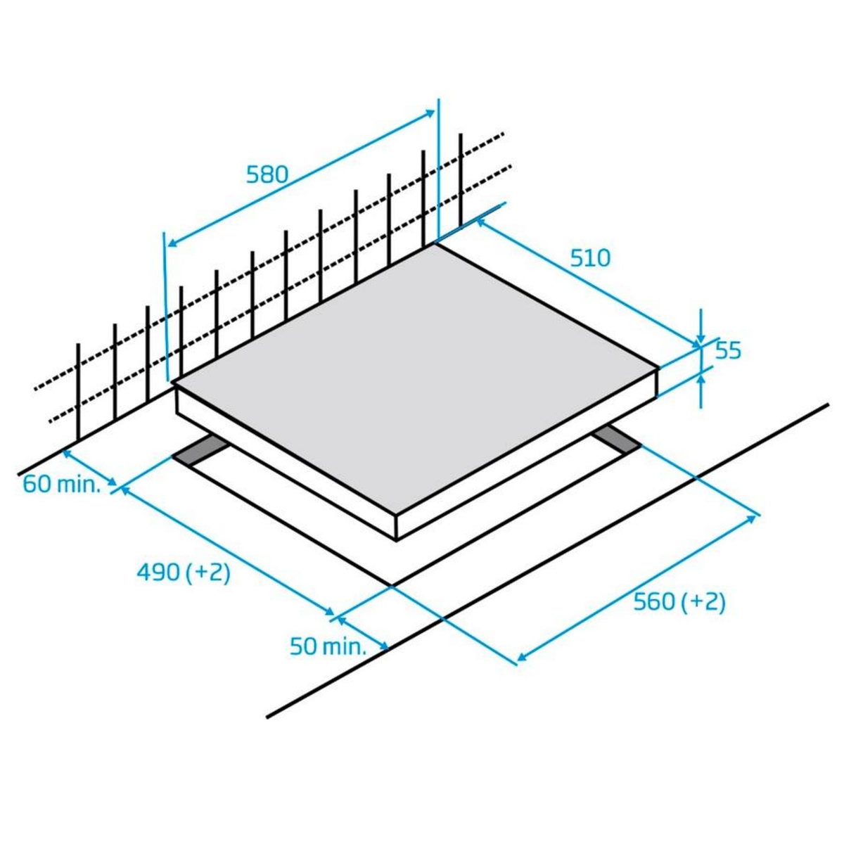 Beko Table de cuisson à induction 60cm 3 feux 7200w noir - HII63200MTB