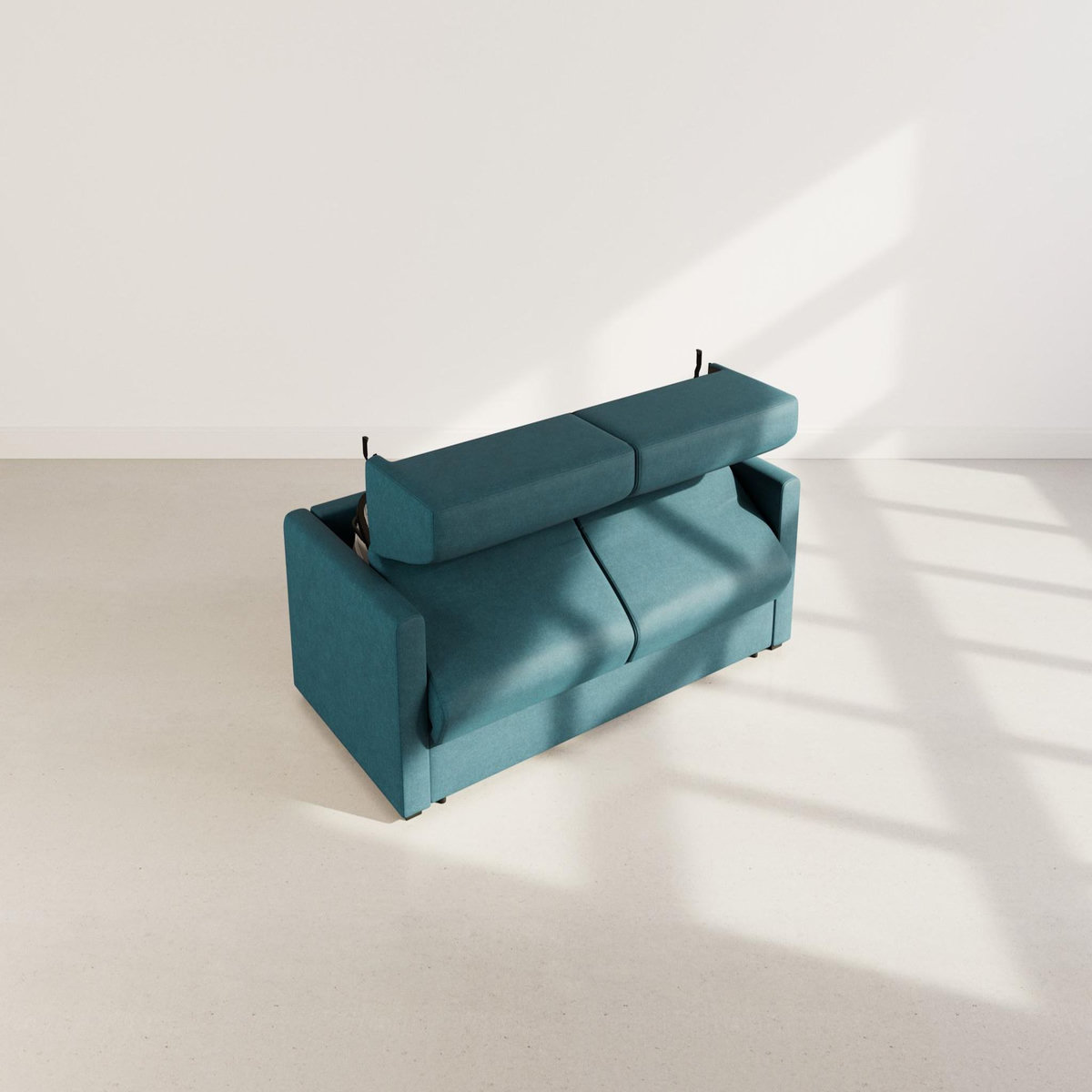 BEST MOBILIER Julia - canapé 3 places convertible express couchage quotidien 140 cm matelas 14 cm en tissu