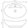 Voir la diapositive 6 : VIDAXL Lavabo ovale a trop-plein Marron fonce mat 58,5x39 cm Ceramique